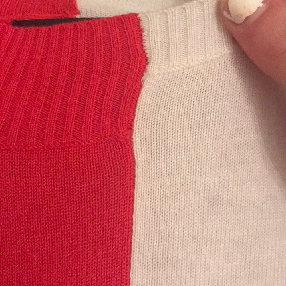 NWOT Red and White Sweater - Picture 3 of 5